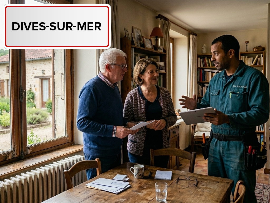 Installation de pompe à chaleur à Dives-sur-Mer (14160) dans le Calvados