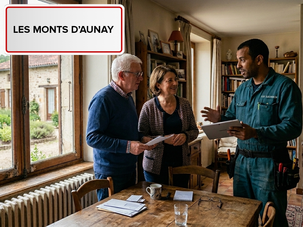 Installation de pompe à chaleur à Les Monts d'Aunay (14260) dans le Calvados